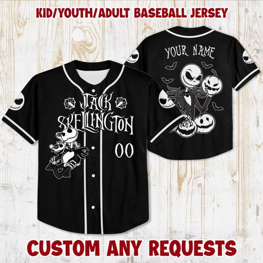 Discover Personalized Pumpkin King Baseball Jersey: Nightmare Before Halloween