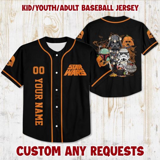 Discover Personalized Star War Halloween Baseball Jersey: Custom Star Wars Gift