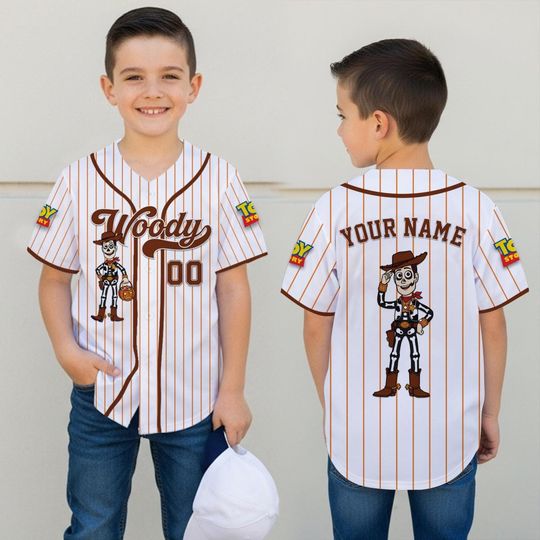 Discover Custom Disney Toy Story Woody Halloween Baseball Jersey, Custom Kids, Youth, Adult Disney Baseball Jersey Outfit, Gift For Fan