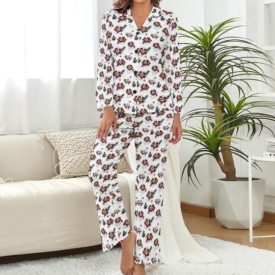Cavalier King Charles Spaniel Christmas Pajamas  Festive Dog Print Sleepwear, Cozy Holiday Loungewear, Cute Puppy PJs Gift