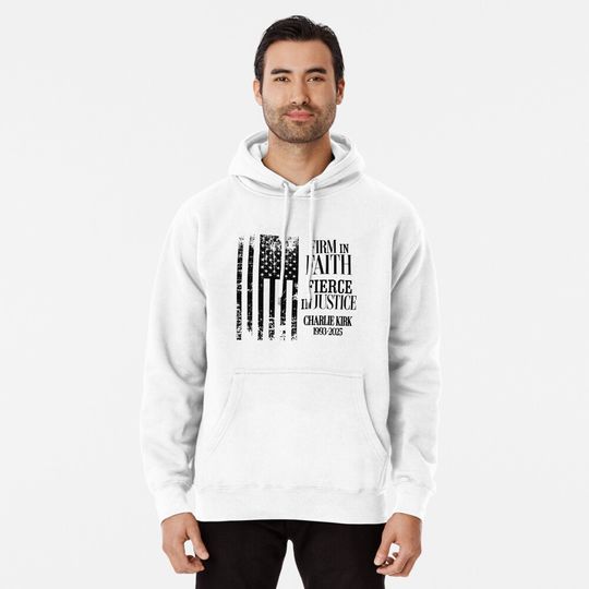 Discover Charlie Kirk Conservative Political Free Speech USA Pullover Hoodie