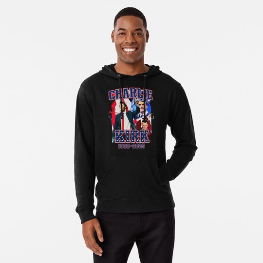 Charlie Kirk 1993 2025 A true Patriot  Lightweight Hoodie