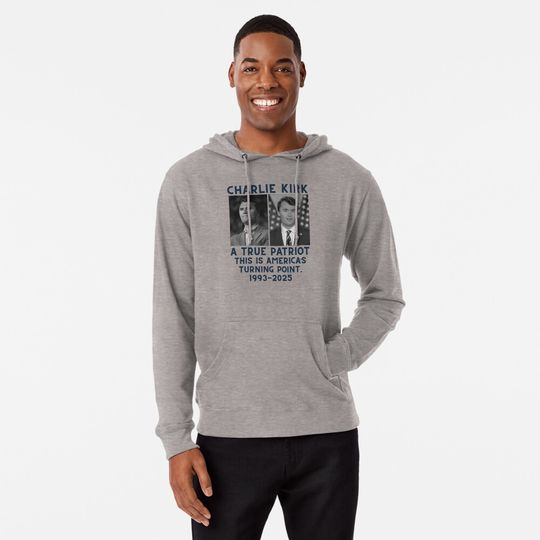 Discover Charlie Kirk A True Patriot  Lightweight Hoodie
