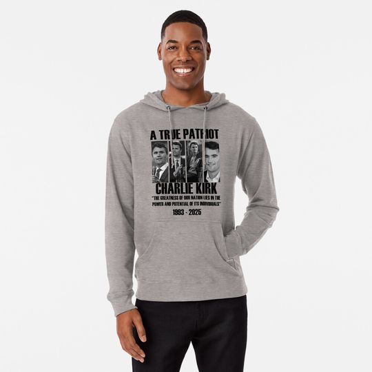 Discover American patriot Charlie Kirk RIP 1993-2025 Famous Quote Lightweight Hoodie