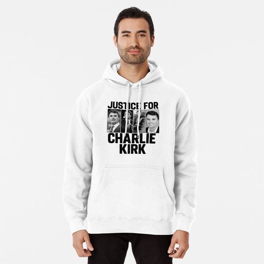 Discover Justice For Charlie Kirk Tribute Pray Pullover Hoodie