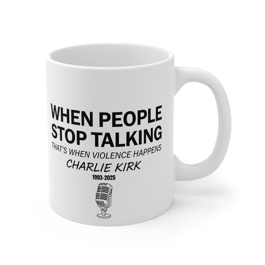 Discover Charlie Kirk Tribute Mug, Patriotic Memorial Mug, Charlie Kirk Freedom Mug, Justice For Charlie Mug, Stylish Freedom Ceramic Mug