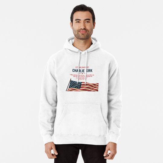 Charlie Kirk Memorial Pullover Hoodie