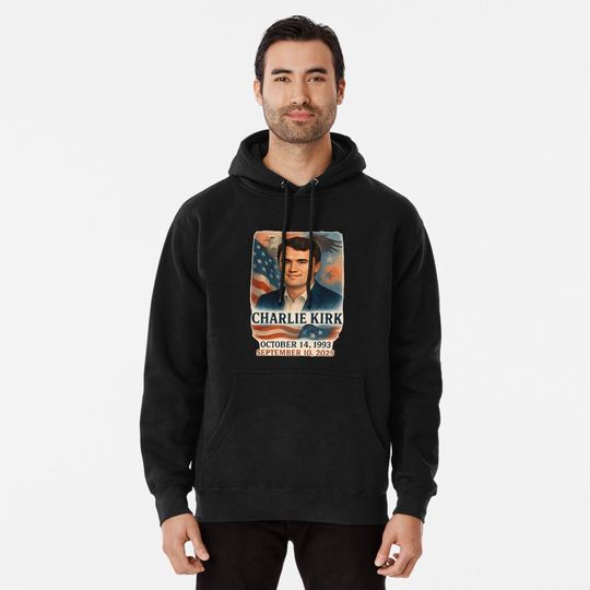 Charlie Kirk Shirt, A True Patriot USA , Memorial Remembering Charlie Kirk Pullover Hoodie