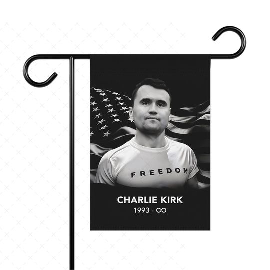 Charlie Kirk Memorial Flag - Freedom Shirt House Banner