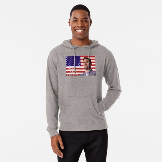 Discover Justice for Charlie Kirk American Flag Lightweight Hoodie