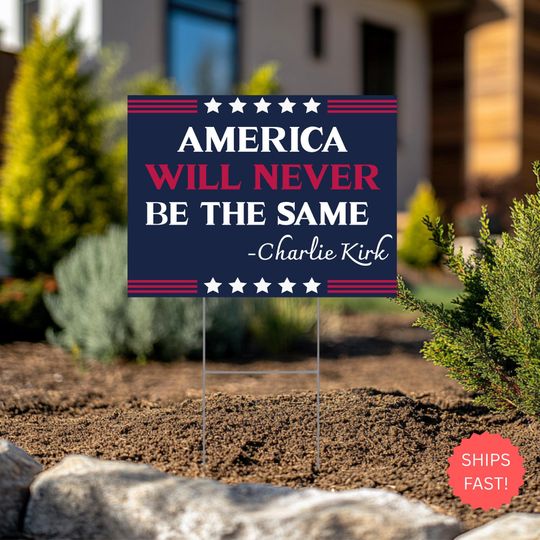 Charlie Kirk Yard Sign: Charlie Kirk Assasins, Justice For Charlie Kirk Political Garden Decor