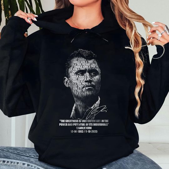 Charlie Kirk Tribute Shirt, Hoodie, Sweatshirt, Ideas Dont Die, Free Speech Memorial, Political Patriot Apparel, R.I.P. Charlie Kirk