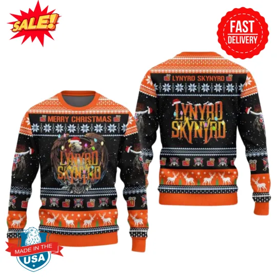 Discover Lynyrd Skynyrd Merry Christmas Ugly Sweater