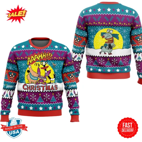 Discover Aaahh!!! Real Monsters Nick 90s Ugly Christmas Sweater