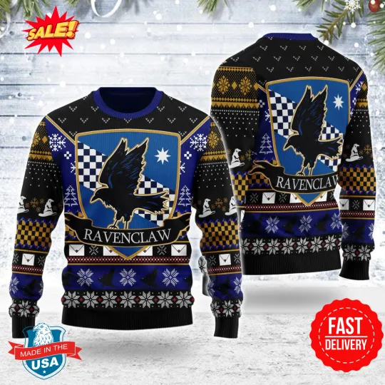 Run Ravenclaw Run Christmas Sweater Unisex