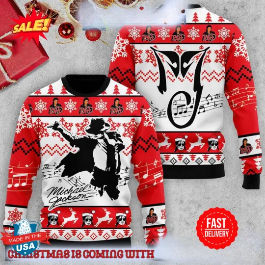 Michael Jackson Merry Christmas Ugly Sweater for Holiday