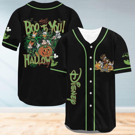 Discover Disney Mickey's Boo to You Halloween Party Baseball Jersey, Mickey And Friends Horror Jersey, Disney Family Trip Shirt, Halloween Shirt