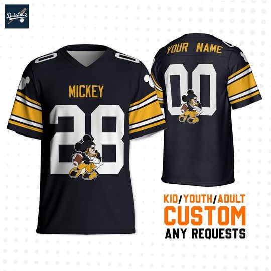 Discover Personalize Disney Mickey Mouse Black Yellow, Custom Shirt For Adult Kid, Disneyland Matching Outfit For Fan, Birthday Gift for Kid