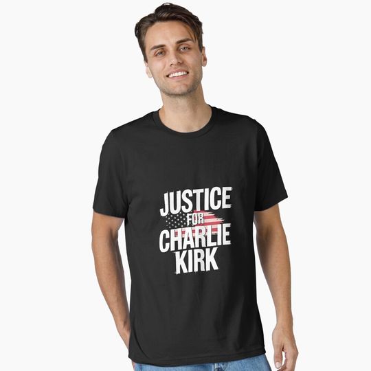 Discover Justice for Charlie Kirk this is America’s turning point USA flag Essential T-Shirt