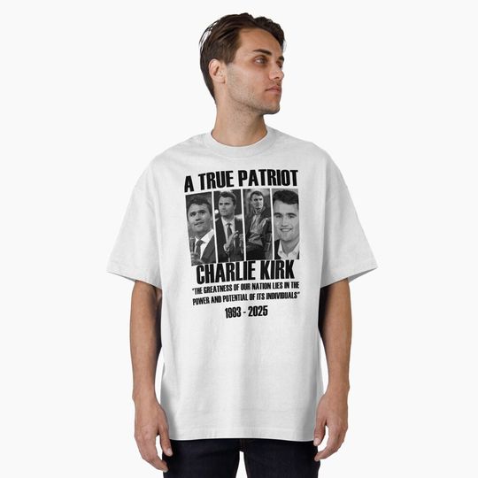 Discover American patriot Charlie Kirk RIP 1993-2025 American Oversized T-Shirt