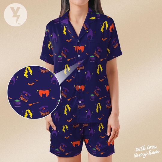 Disney Hocus Pocus Pajamas Set, Hocus Pocus Sleepwear, Sanderson Sisters Halloween Shirt, Disney Halloween Hocus Pocus Family Matching