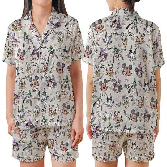 Discover Mickey & Friends Halloween Satin Pajamas Set