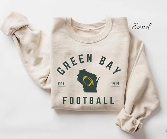 Discover Green Bay Football Sweatshirt, Trendy Green Bay Football Fan Shirts, Green Bay Game Day Shirt