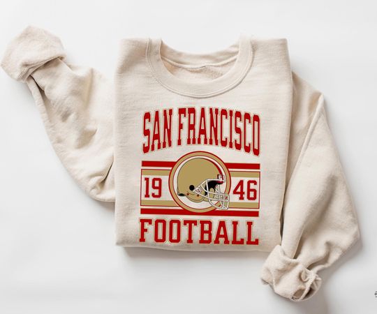Vintage San Francisco Football Sweatshirt, Retro 49ers Game Day Sweatshirt, San Francisco Fan Gift