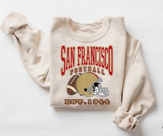 San Francisco Football Sweatshirt, Vintage 49ers Fan Sweatshirt, Retro San Francisco Football Sweatshirt