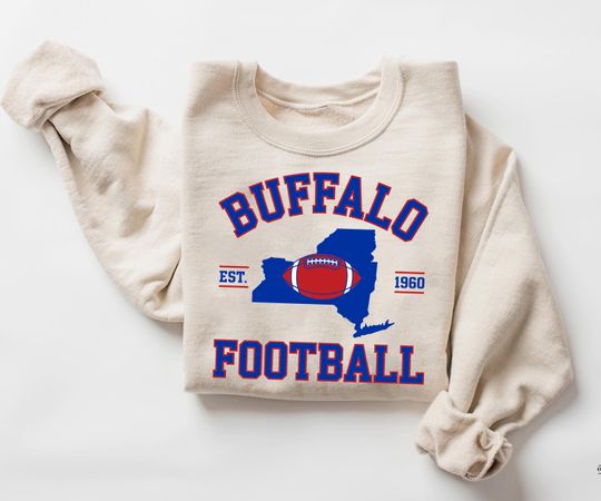 Discover Buffalo Football Sweatshirt, Vintage Buffalo Fan Sweatshirt, New York Game Day Outfit