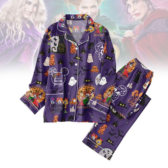 Discover Hocus Pocus Pajamas Set, Sanderson Sisters Disney Pajamas, Disney Hocus Pocus Halloween Pajamas Sleepwear, Halloween Pjs Kids