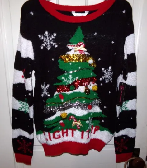 Discover New NOBO Ugly Pretty Christmas Sweater Tree Size Large