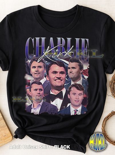 Discover Charlie Kirk Tribute Shirt, Freedom Fighter Tee, USA Human Rights Activist, Charlie Kirk Memorial Republican Top