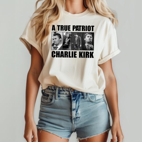Charlie Kirk Justice Shirt, Rest in Peace Charlie T-shirt, Charlie Kirk Memorial, Republican Sweatshirt, Patriotic American, A True Patriot