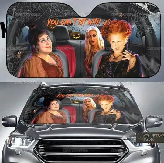 Discover Hocus Pocus You Can't Sit Horror Movie Halloween Car Sunshade, Windshield Cover