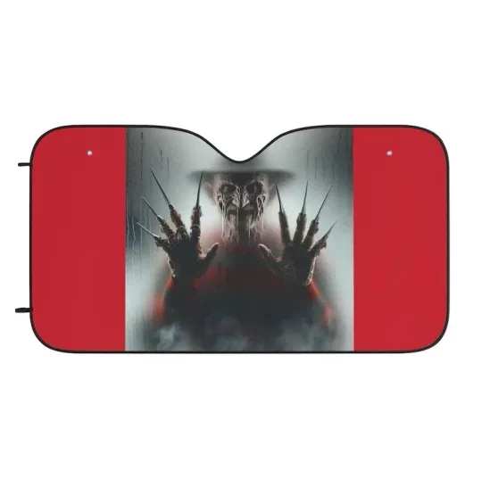 Freddy Krueger Horror Movie Halloween Car Sunshade, Windshield Cover