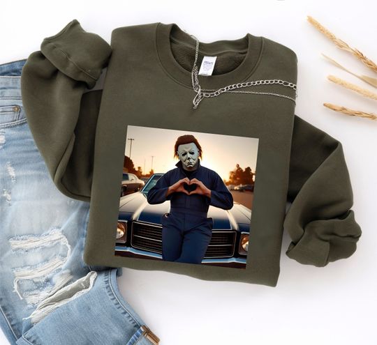 Slasher Hands Heart Shape Halloween Shirt, Horror Movie Character Sweatshirt, Michael Meyers Hoodie
