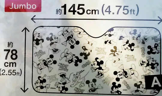 Discover Disney Classic Micky Minnie Jumbo Windshield SunShade Car SUV Halloween FreeShip