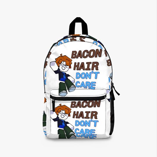 Bacon Hair Don't Care Roblox Avatar Backpack, Back to School Gift for Kids