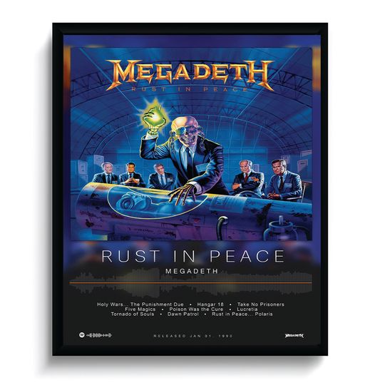 Megadeth Poster | Rust In Peace Poster | Album Poster Prints | Wall Decor Posters | Album Cover | Metal Music Poster