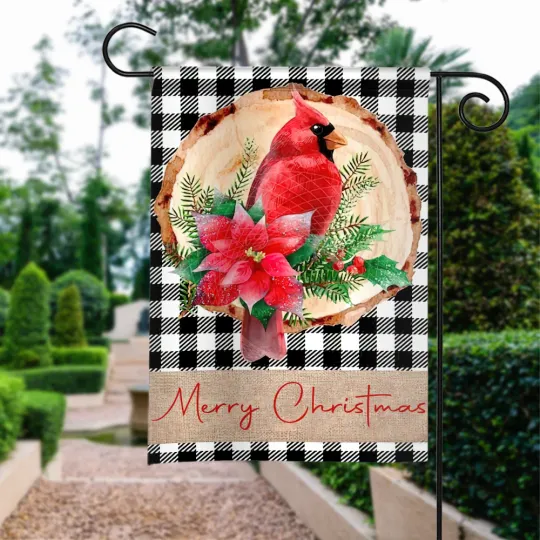 Discover Cardinal Merry Christmas Flag, Cardinal Welcome Flag, Vintage Cardinal Xmas Flag