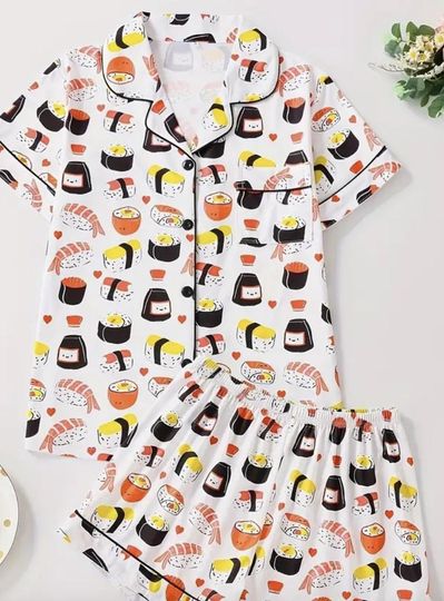 Discover Sushi Womens short Pajamas