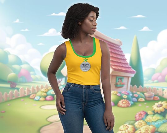 Discover Pluto Crop Top | Fab Five Pooch Inspired Women's Costume Cropped Tank Top | runDisney 5K Race Outfit | Halloween, Bounding Cropped Top