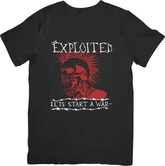 Discover The Exploited Music Unisex  T-Shirt Black