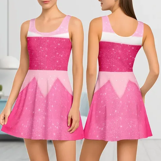 Aurora Make It Skater Dress, Disney Sleeping Beauty Dress, Disney Princess Running Dress, Disneyland Women Dress, Gift For Her