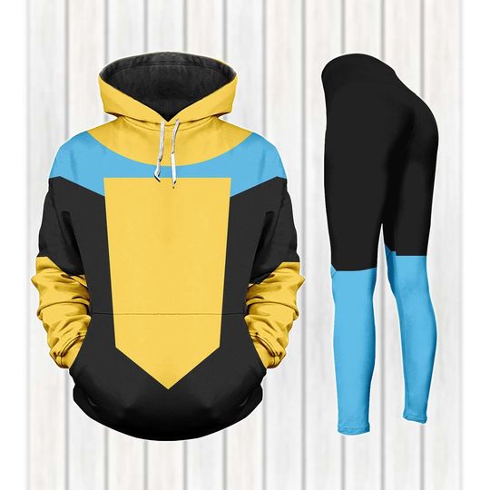 Discover Invincible Halloween Cosplay Hoodies, Mark Grayson Costume, Invincible Leggings, Superhero Comic Book Outfit, Invincible Fans Merch