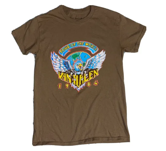 Discover Van Official Brown 1984 World Tour T-Shirt