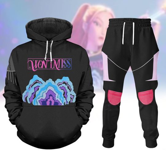 Mira Kpop Demon Hunter Cosplay Shirt, Zoey Rumi Mira Costume For Halloween, Huntrix Girl Group Jogger, Halloween Costume Clothing