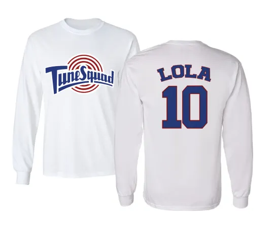 Tunesquad Lola Bunny #10 Space Jam Long Sleeve T-Shirt for Men & Youth