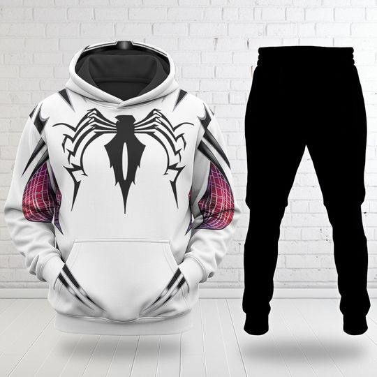 Discover Spider Girl Costume Hoodie, Ghost Spider Cosplay Costume Sweatshirt, Gwen Stacy Halloween 3D Cosplay Outfit, Movie All Over Print Clothing